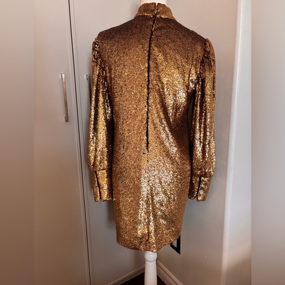 A.L.C. Gold Long Sleeve Dress - Picture 12 of 13